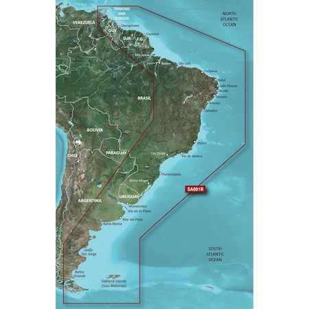 Garmin BlueChart g3 HD, HXSA001R, South America East Coast, microSD /SD 010-C1062-20